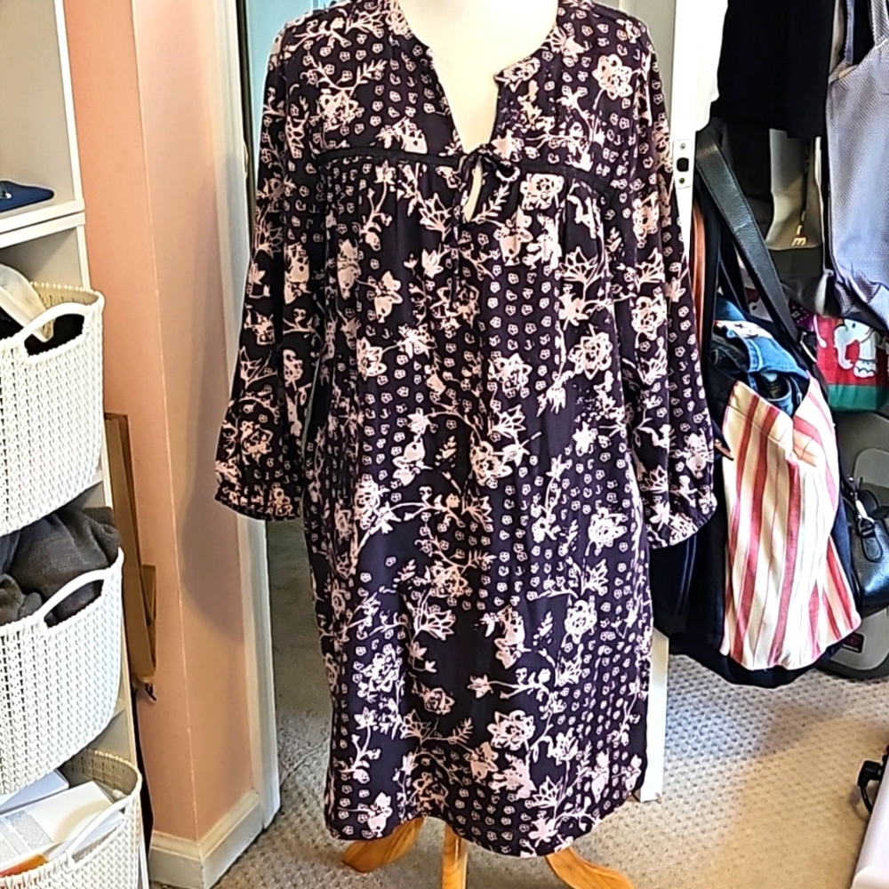 NWOT LILLA P Soft Cotton Gauze Shift Dress - size L